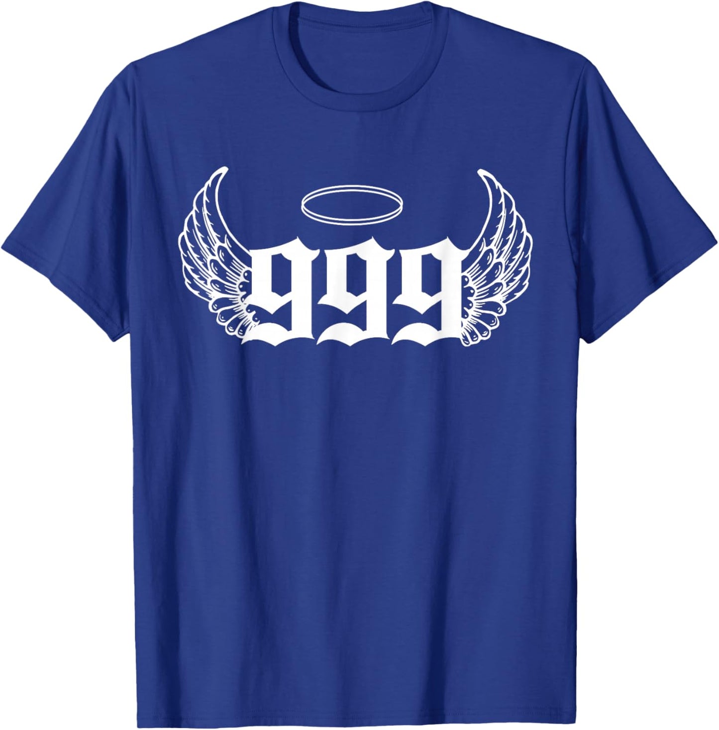 Urban Empyre 999 Angel Number - Adults, Black, Small, Short Sleeve, Modern, Astrology Theme with '999 Angel Number' Letter Print T-Shirt - T-Shirt | Royal