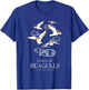 Flock Of Beagulls | Funny Cute Dog/Puppy Beagle Pet Pun T-Shirt - T-Shirt | Royal