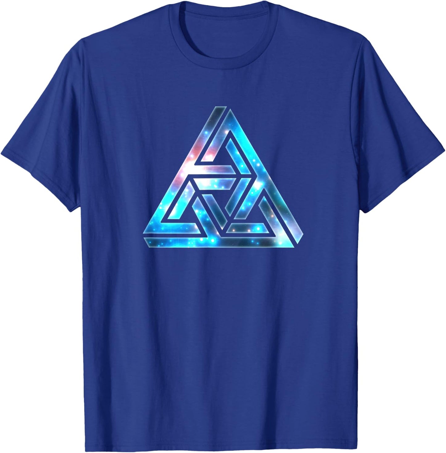 Impossible Triangle Optical Illusion Penrose Maths T-Shirt - T-Shirt | Royal