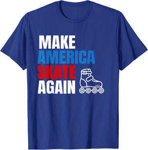 Make America Skate Again Roller blade Skating T-Shirt - T-Shirt | Royal