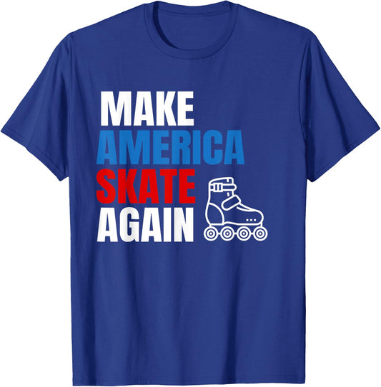 Make America Skate Again Roller blade Skating T-Shirt - T-Shirt | Royal