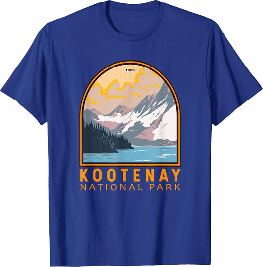 Kootenay National Park Canada Vintage Emblem T-Shirt - T-Shirt | Royal
