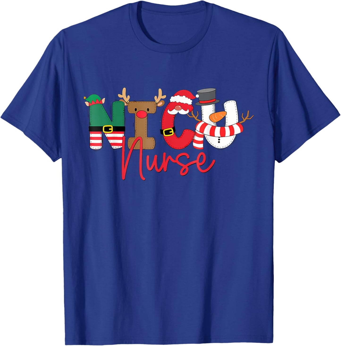 NICU Christmas Shirt NICU Nurse Xmas Party NICU Nursing T-Shirt - T-Shirt | Royal
