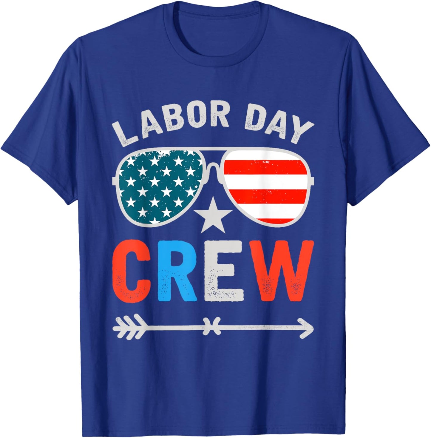 Happy Labor Day Crew Patriot Happy Labor Day T-Shirt - T-Shirt | Royal