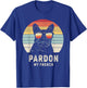 Vintage Retro Pardon My French Frenchie Bulldog Dog T-Shirt - T-Shirt | Royal