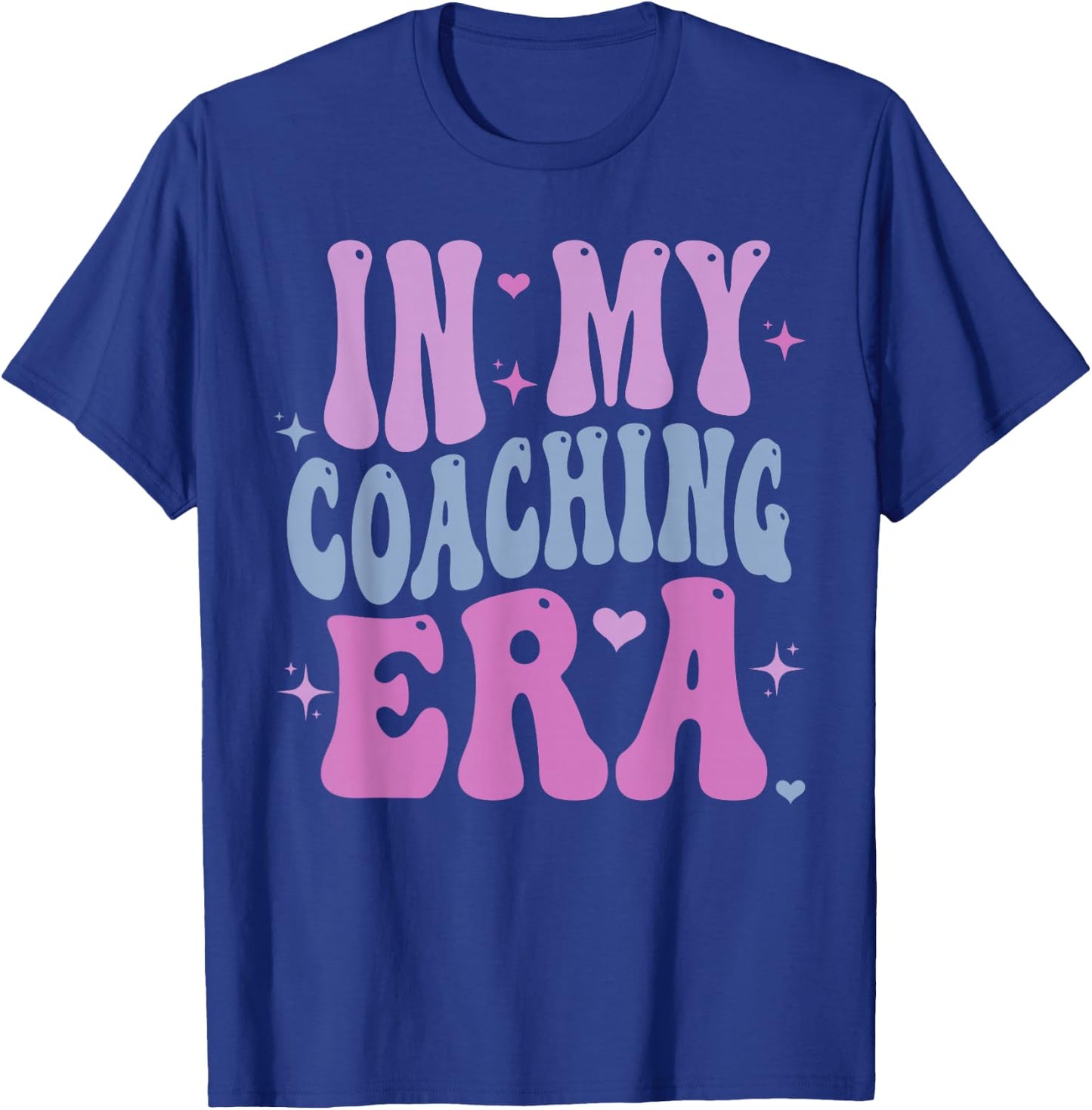 Groovy Coaching, In My Coaching Era, Retro Sports Coach T-Shirt - T-Shirt | Royal
