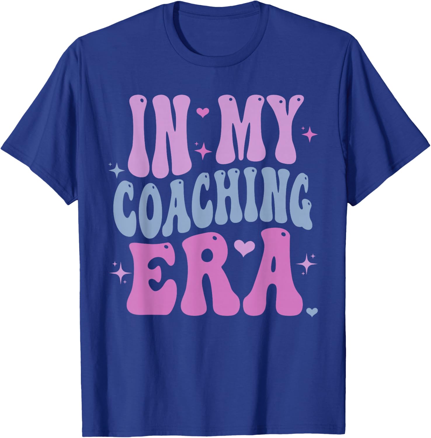 Groovy Coaching, In My Coaching Era, Retro Sports Coach T-Shirt - T-Shirt | Royal