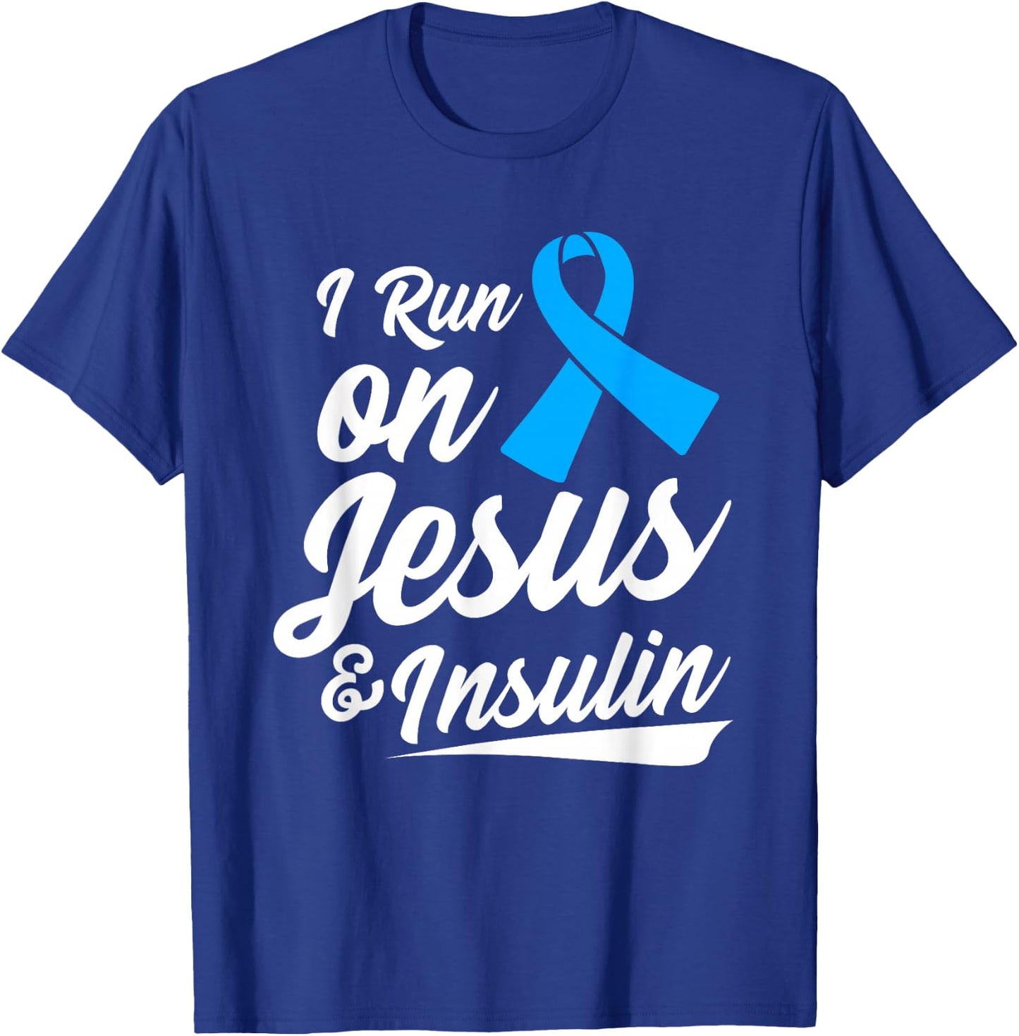 Diabetes Awareness Type 1 2 - Diabetic T1D T2D T-Shirt - T-Shirt | Royal