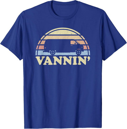 Vannin Van Life Retro Van Lovers Vanner Vantasy Camper T-Shirt - T-Shirt | Royal