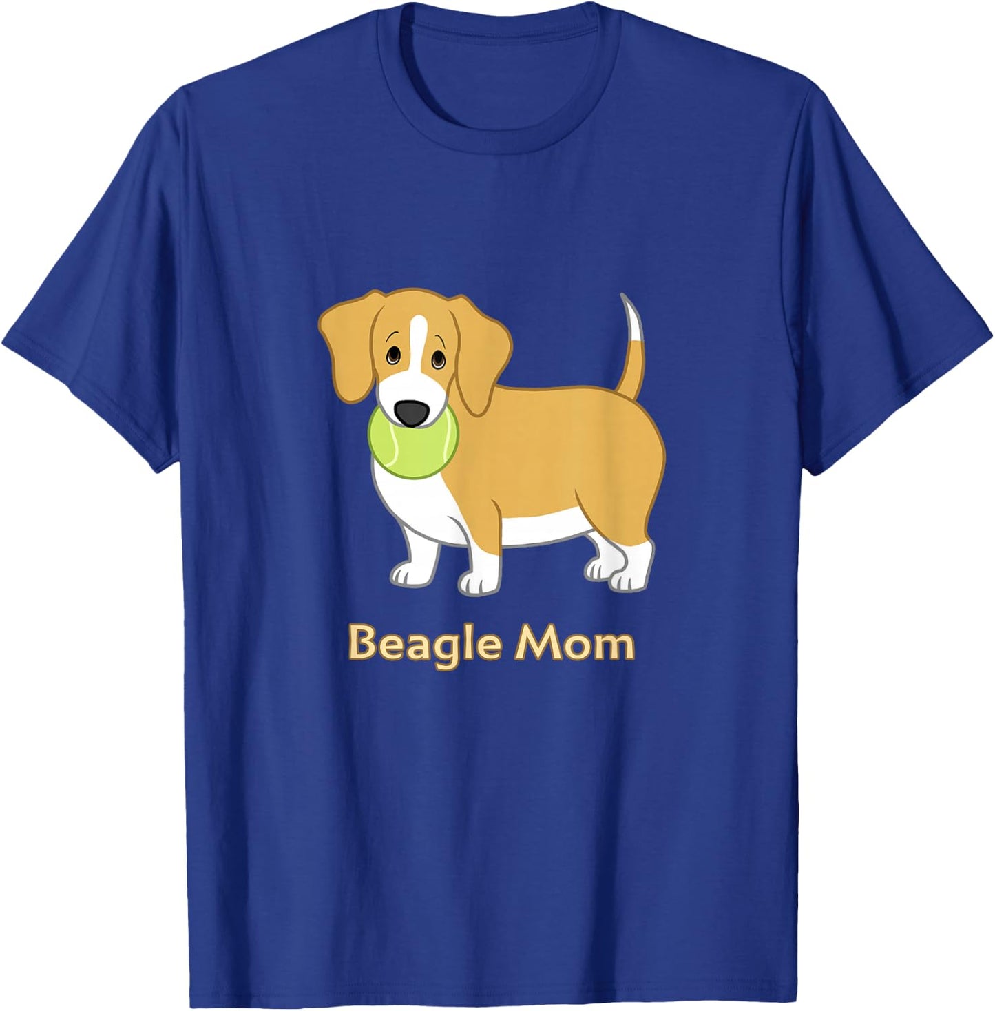 Funny Fat Lemon Yellow Beagle Mom Dog Lover T-Shirt - T-Shirt | Royal
