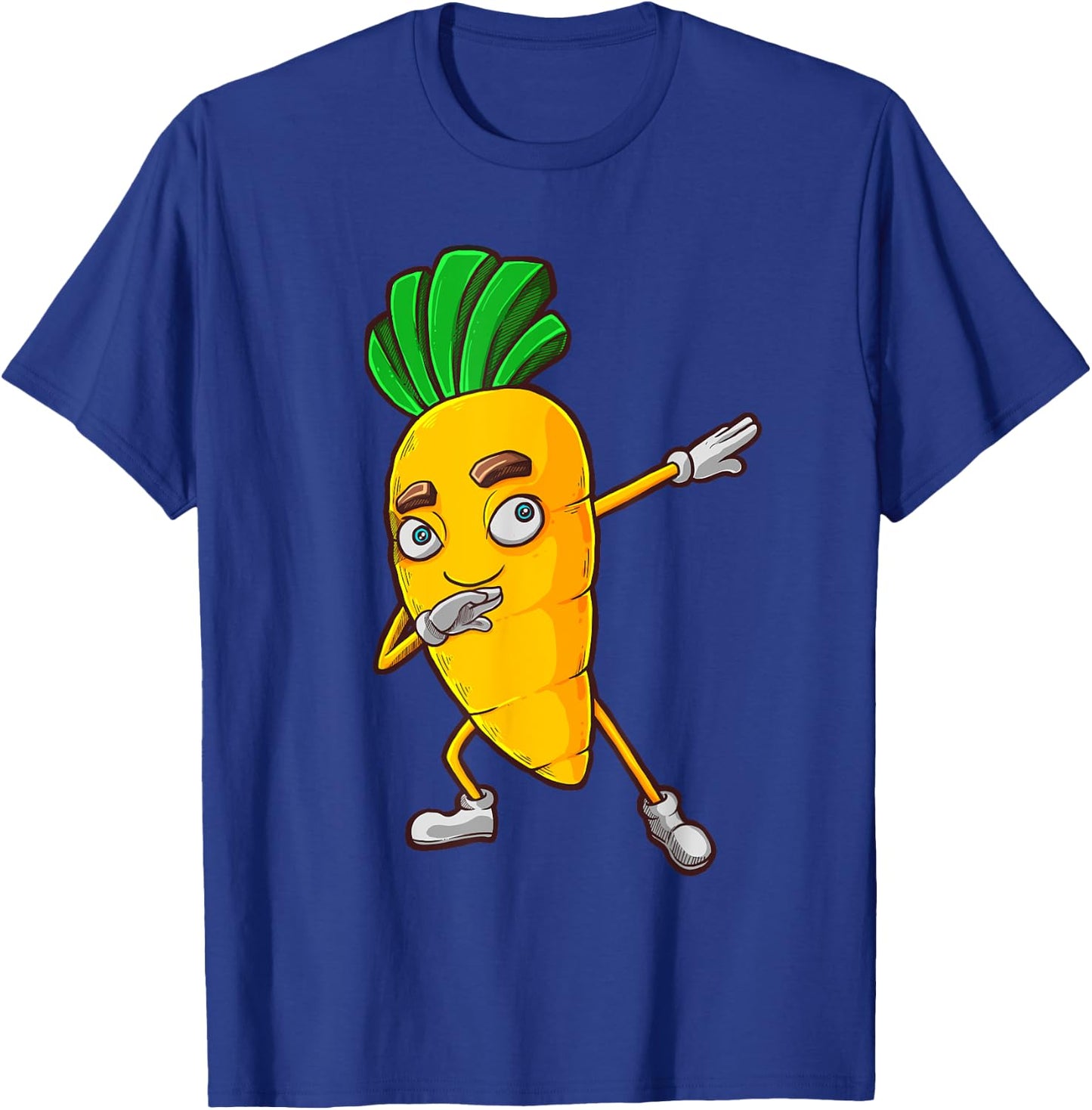 Funny Dabbing Carrot Gift | Cute Vegetable Lover Men Women T-Shirt - T-Shirt | Royal