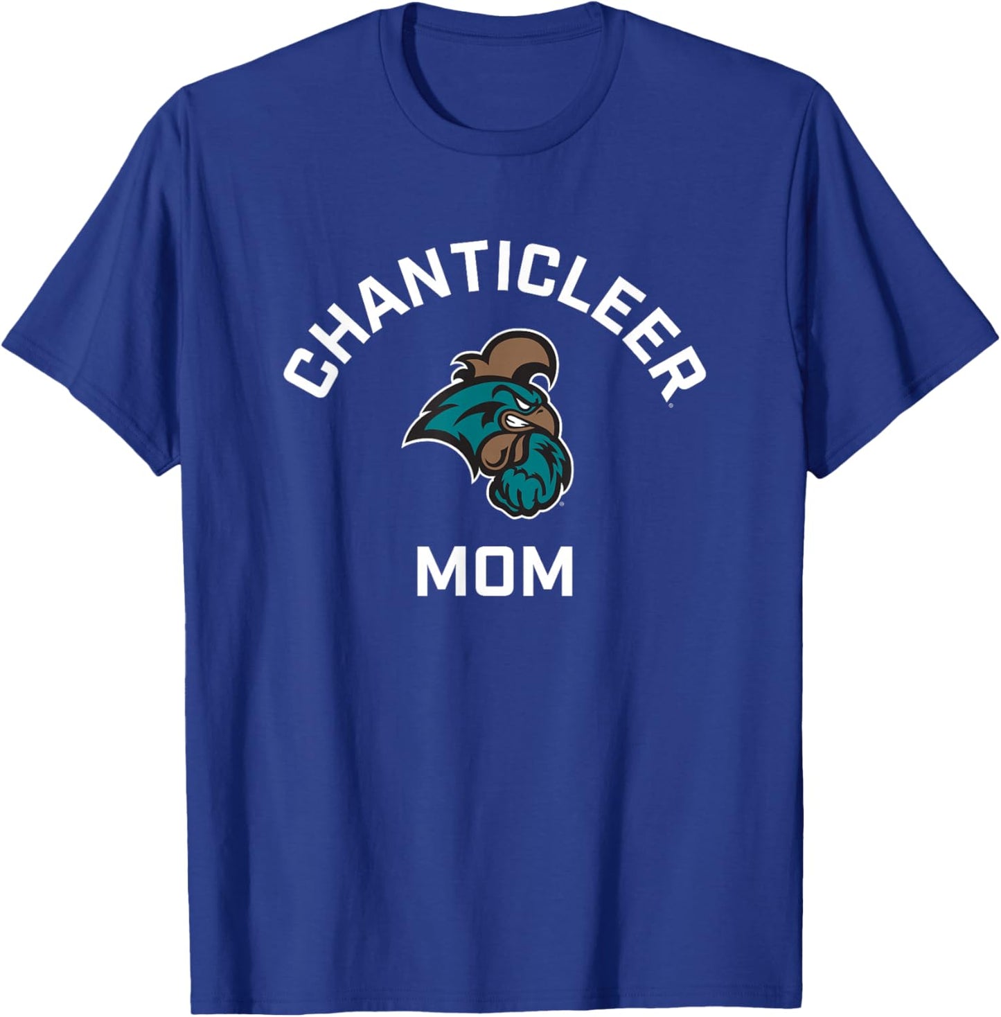 Coastal Carolina University Chanticleers Arched Mom T-Shirt - T-Shirt | Royal