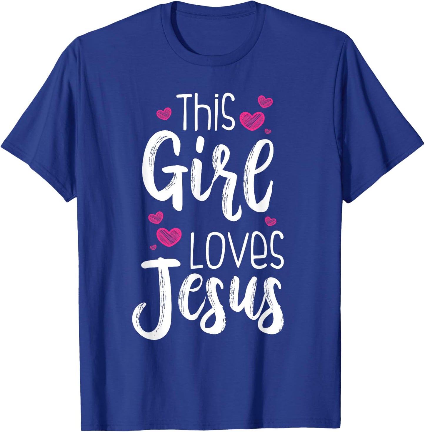 This Girl Loves Jesus Gift Christian Teen Kid Cool Women T-Shirt - T-Shirt | Royal