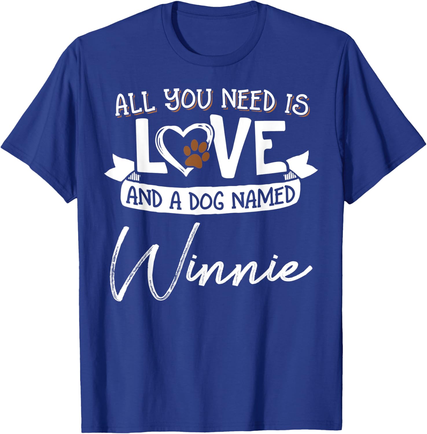 Cute Dog Named Winnie Shirt and Men T-Shirt - T-Shirt | Royal