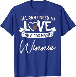 Cute Dog Named Winnie Shirt and Men T-Shirt - T-Shirt | Royal
