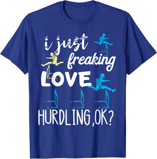 Hurdles Running Light Tathlet Hurdles Hurdles Athletes T-Shirt - T-Shirt | Royal