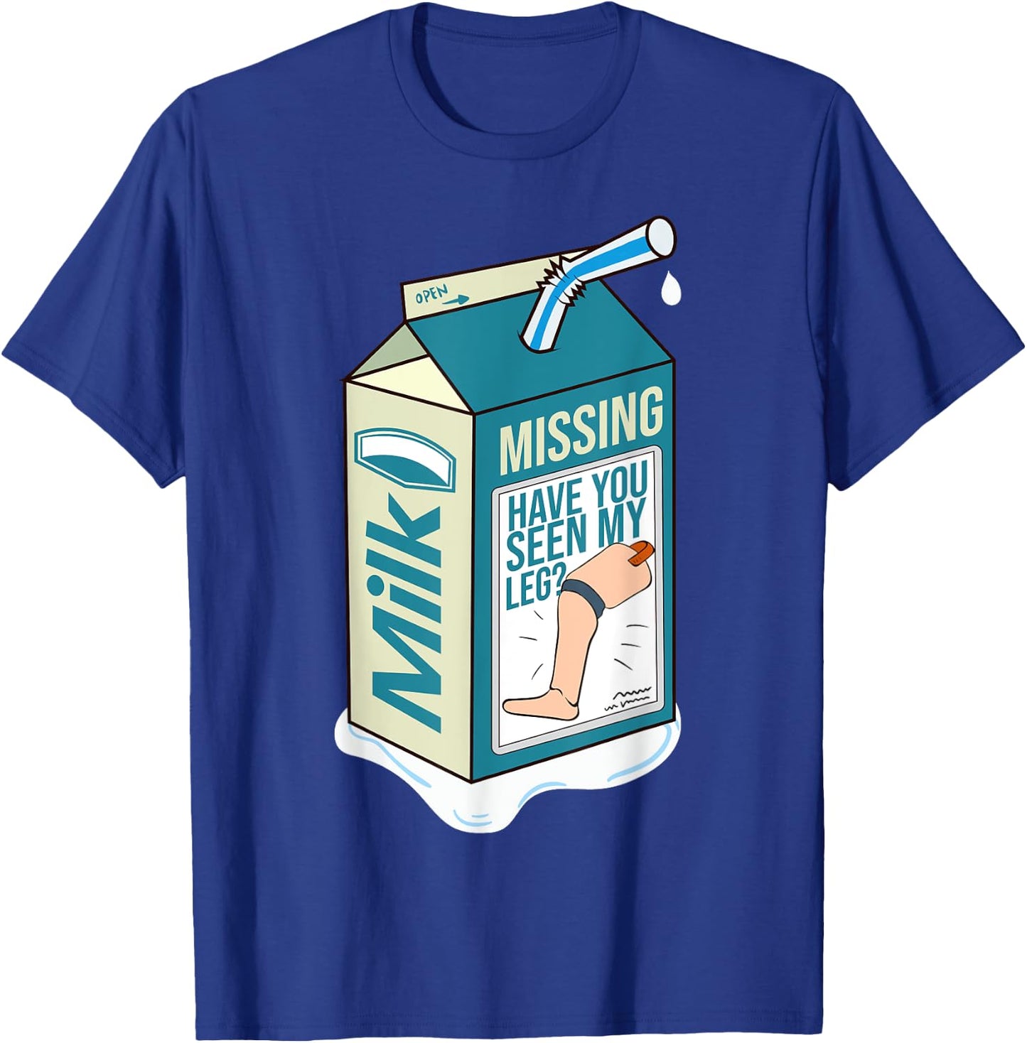 Amputee funny shirt Gift humor quote prosthetic joke T-Shirt - T-Shirt | Royal