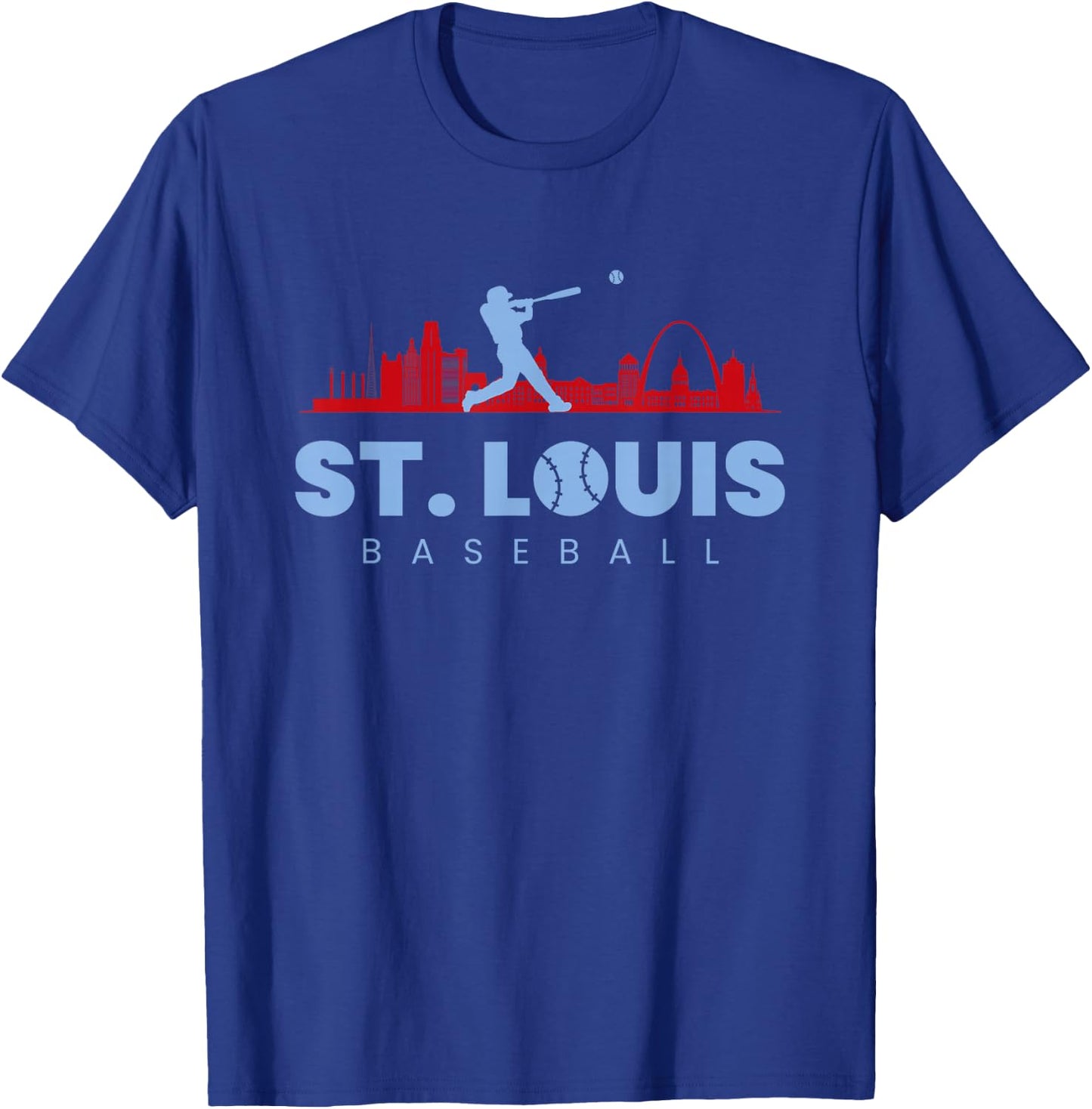 St Louis Baseball Vintage Minimalist Retro Baseball Lover T-Shirt - T-Shirt | Royal