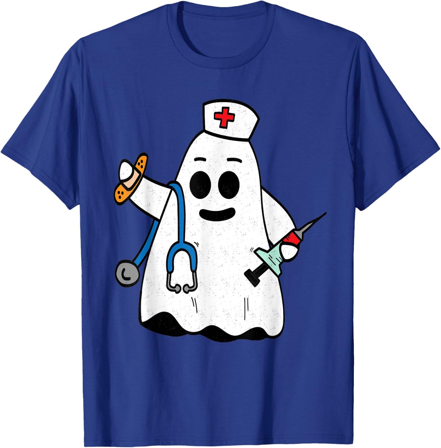 Nurse Ghost Scrub Cute Halloween Costume For Nurses Women RN T-Shirt - T-Shirt | Royal