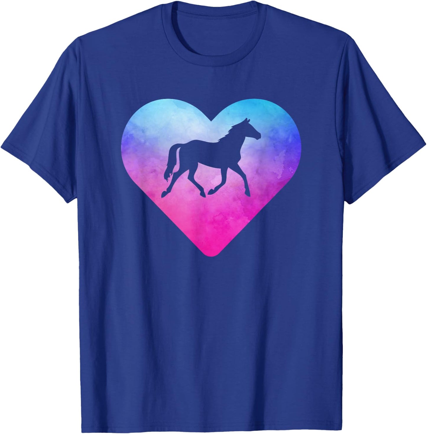 Women or Girls Horse T-Shirt - T-Shirt | Royal