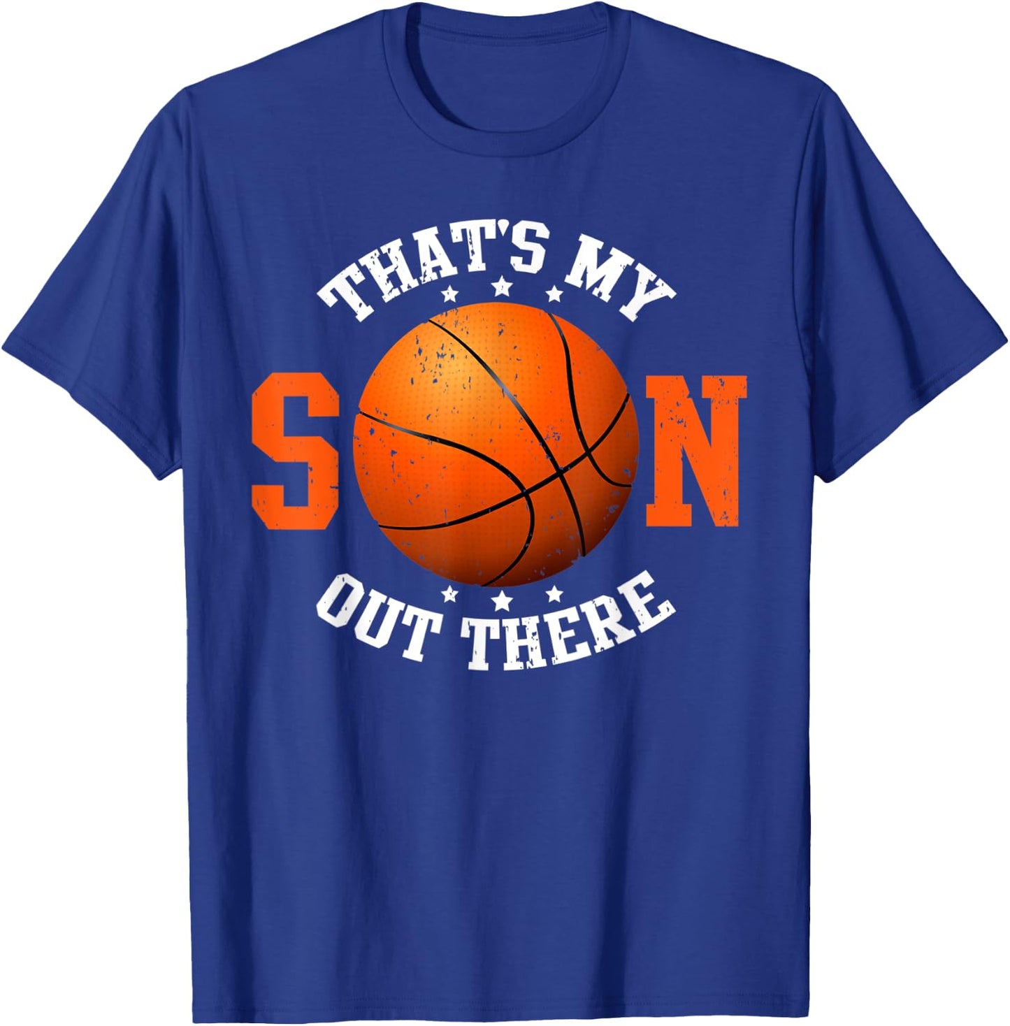 That's My Son Out There Basketball Gifts for Mom Dad Funny T-Shirt - T-Shirt | Royal
