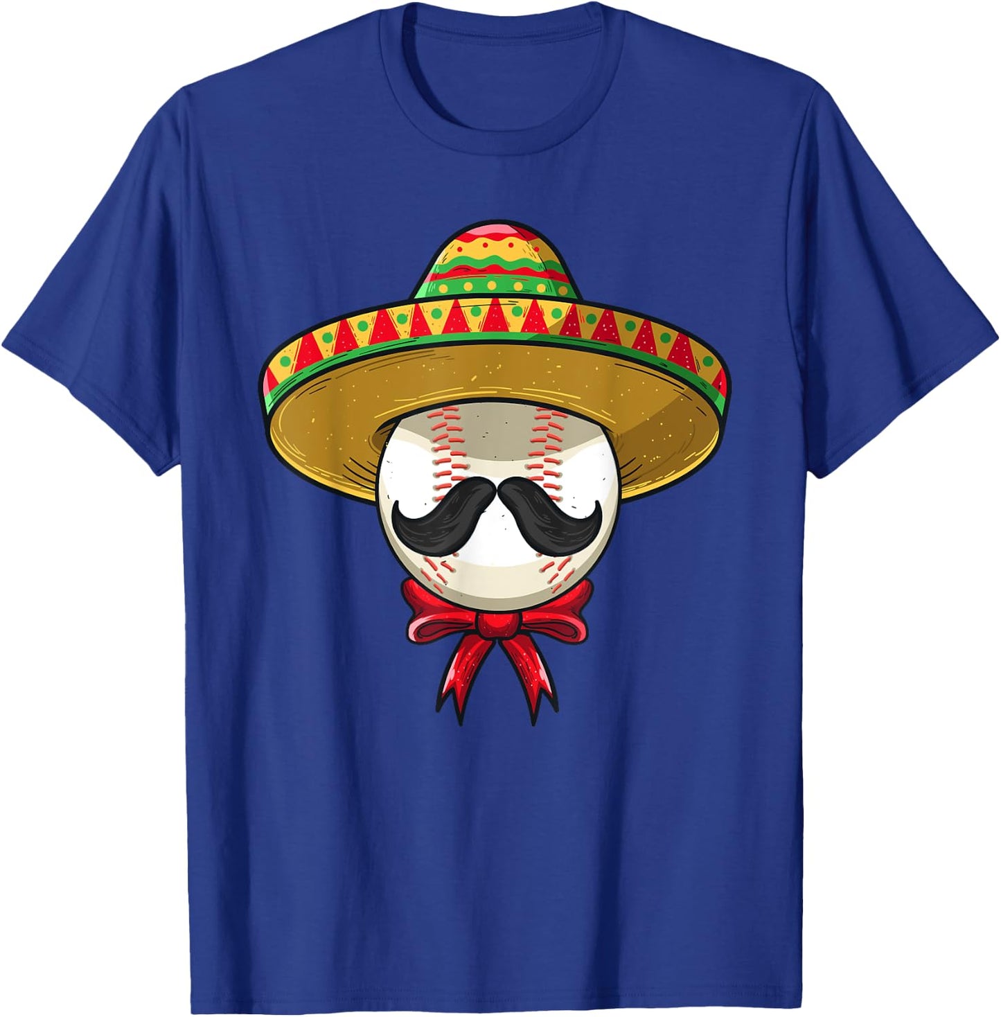 Cinco De Mayo | Baseball Mexican Sombrero T-Shirt - T-Shirt | Royal