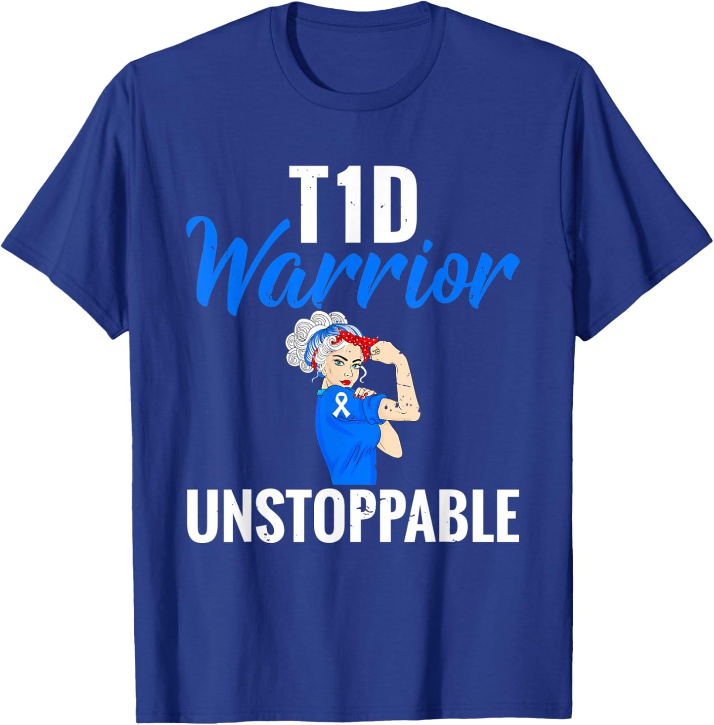 Funny Retro Diabetes Warrior T-Shirt - T-Shirt | Royal