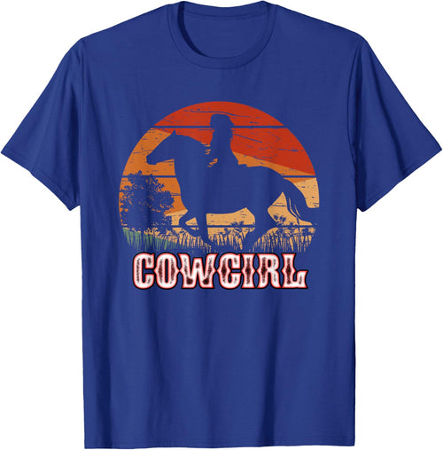 Cowgirl Girl Horse Riding Vintage Style Rodeo Texas Ranch