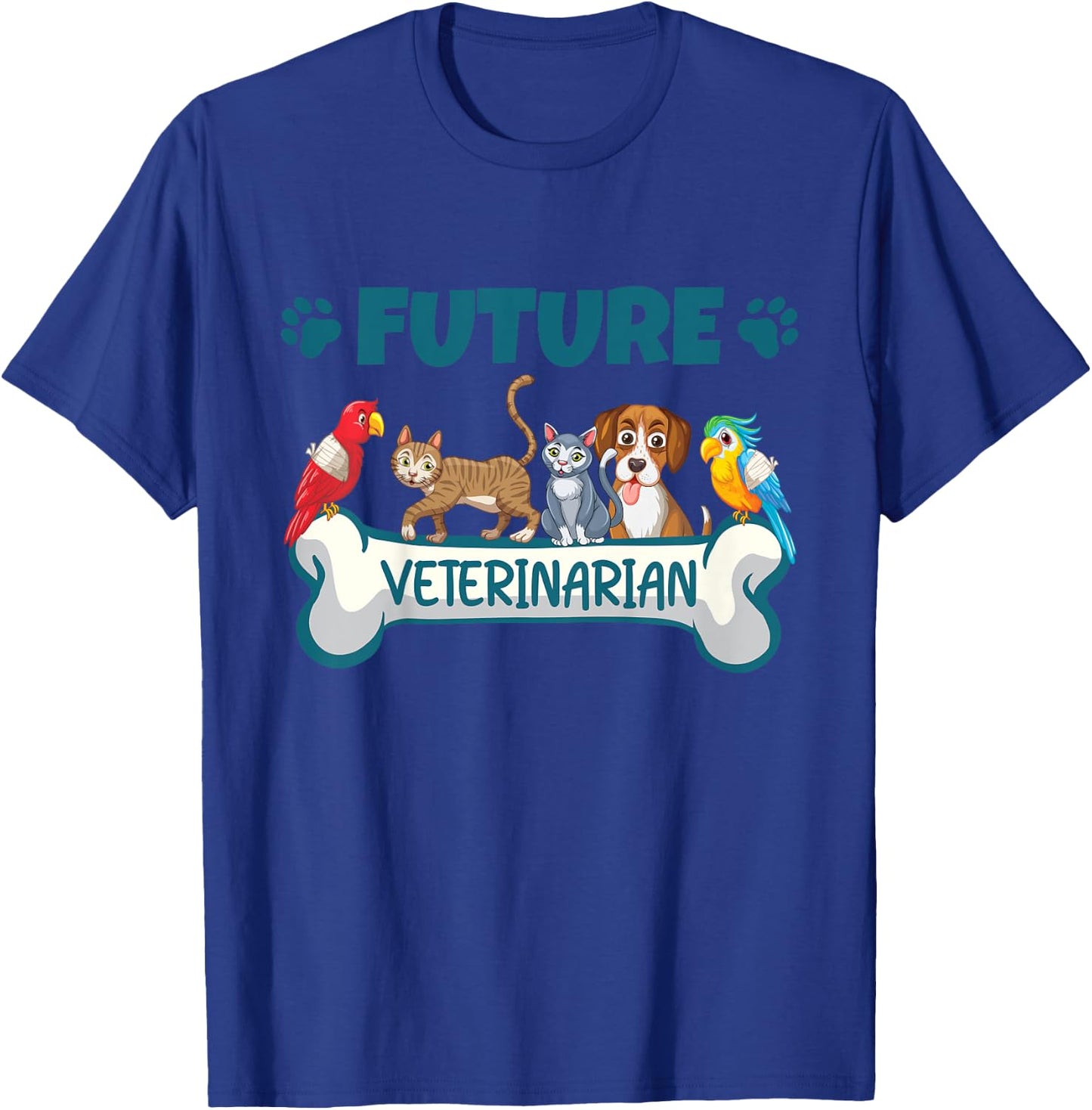 Kids Future Veterinarian For Kids Boys Girls And Toddlers T-Shirt - T-Shirt | Royal