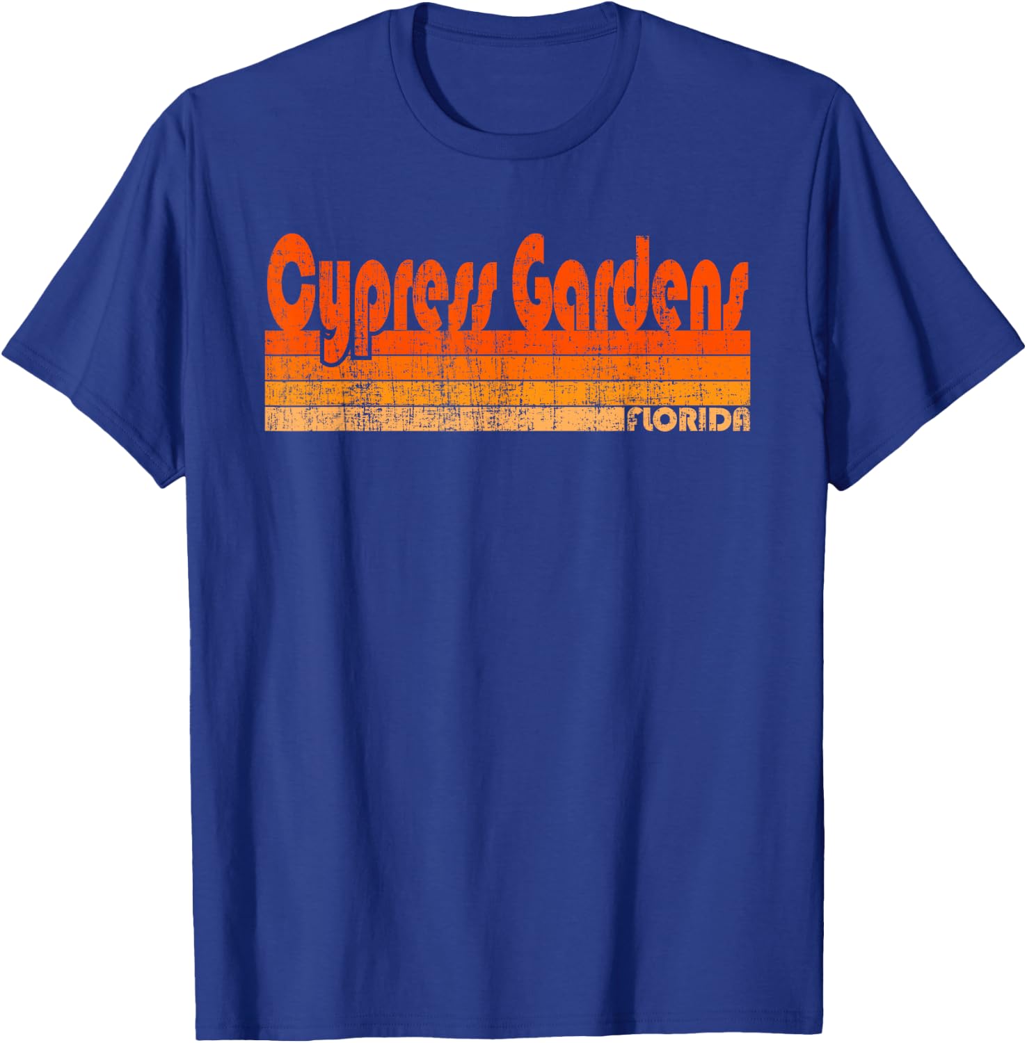 Cypress Gardens, Florida Retro 80s Style T-Shirt - T-Shirt | Royal