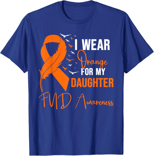 FND Awareness I Wear Orange for My Daughter T-Shirt - T-Shirt | Royal