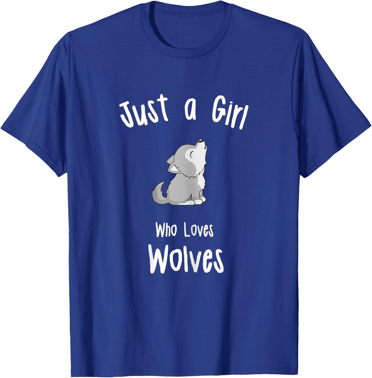 Wolf Shirt for Girls | Girls Wolf T-Shirt - T-Shirt | Royal