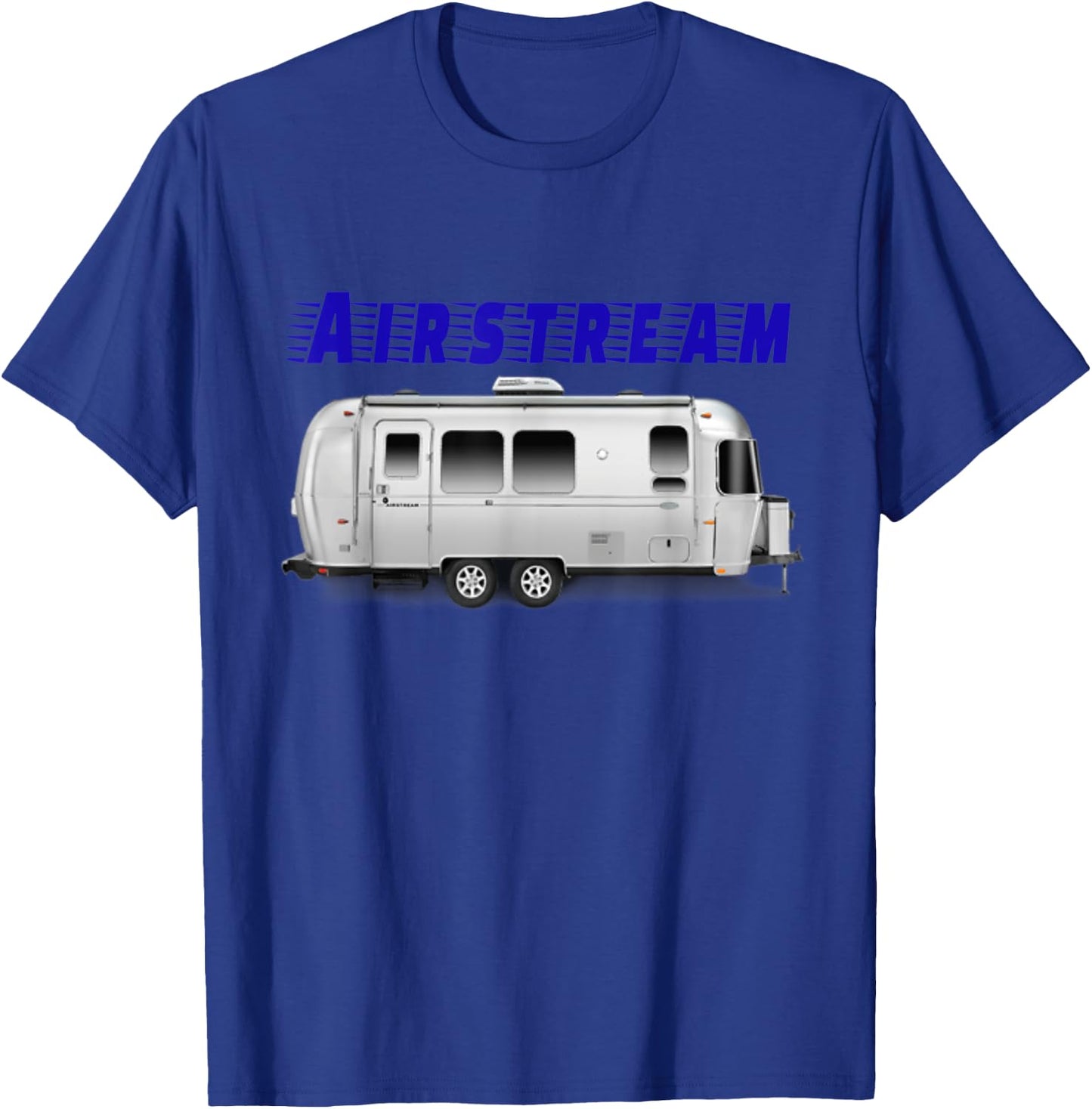 Nice vintage Airstream camping trailer . T-Shirt - T-Shirt | Royal