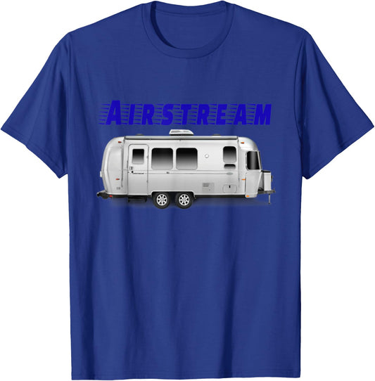 Nice vintage Airstream camping trailer . T-Shirt - T-Shirt | Royal
