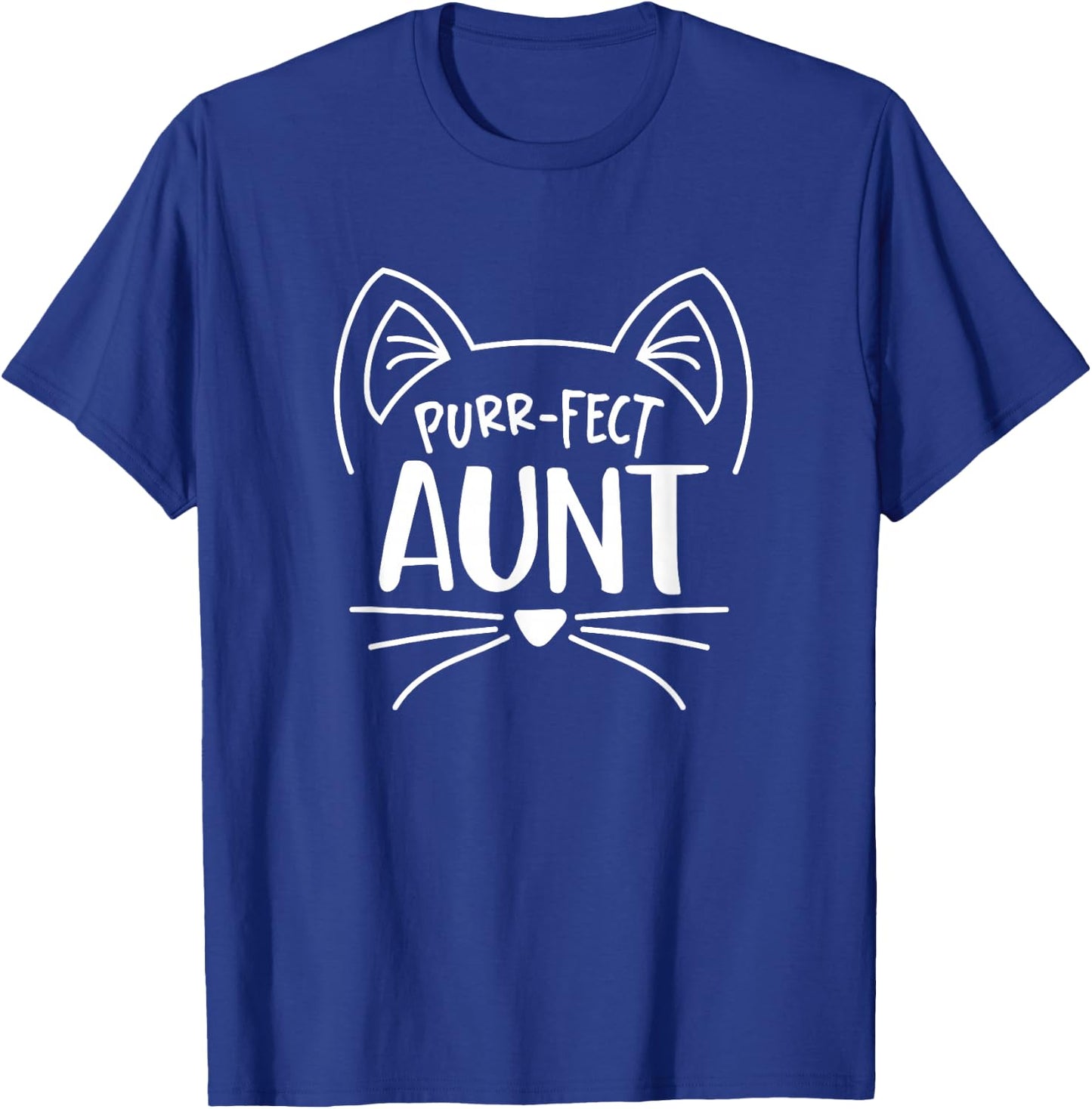 Purr-fect Aunt Gift aunties cat lovers T-Shirt - T-Shirt | Royal
