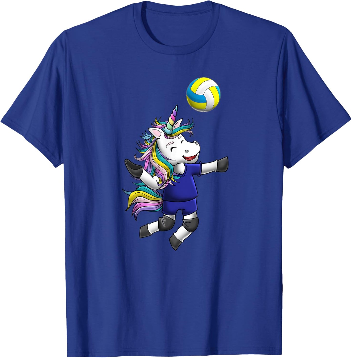 Girls Volleyball Shirt Unicorn Love Funny Magical Team Gift T-Shirt - T-Shirt | Royal