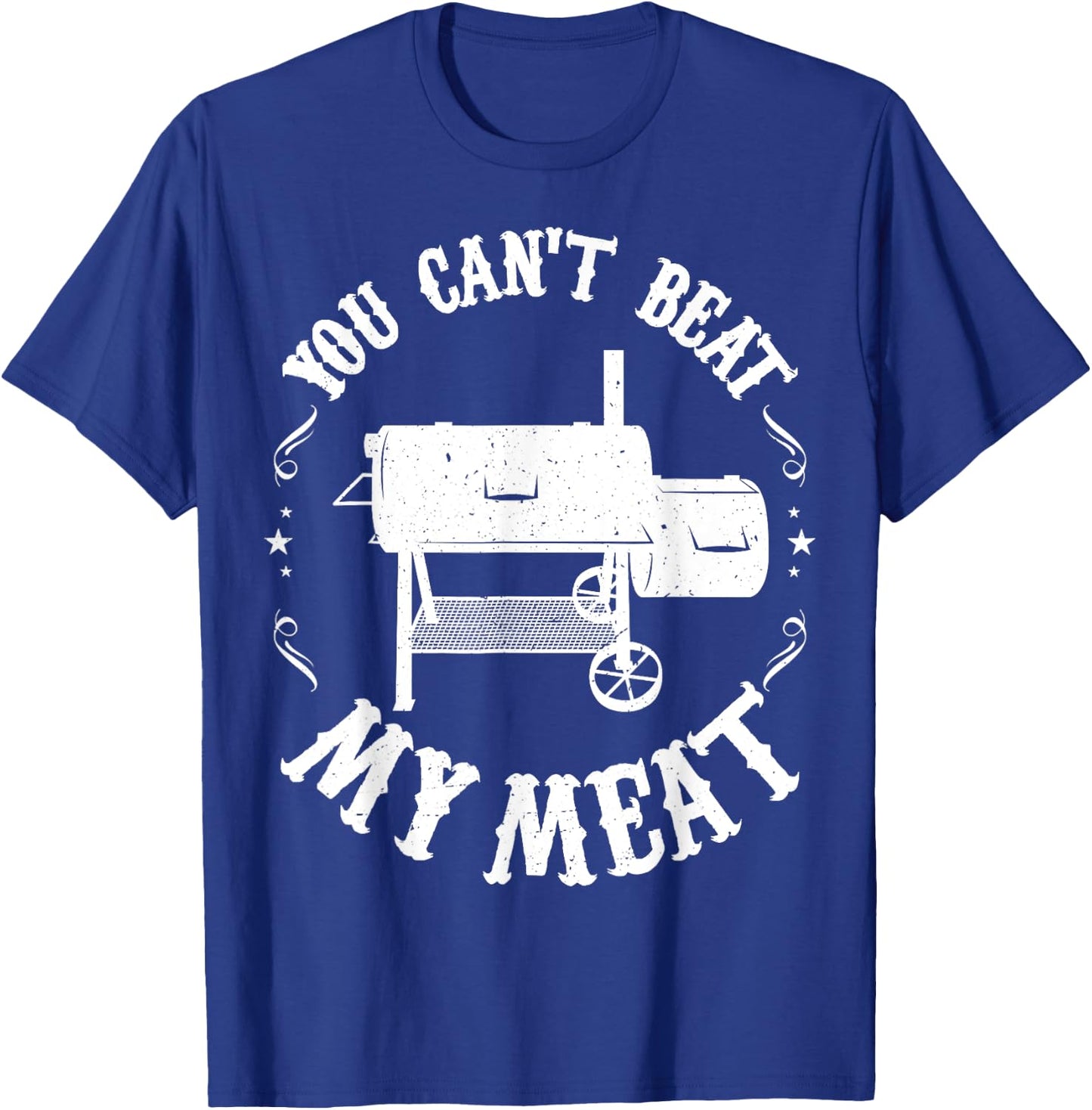 Funny BBQ Pit Reverse Flow Smoker Accessory Dad Grill T-Shirt - T-Shirt | Royal