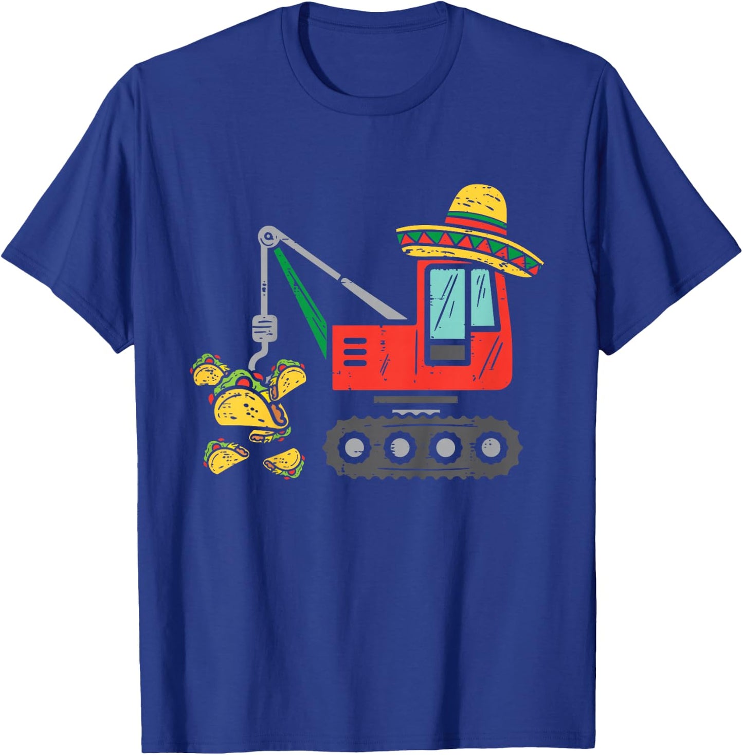 Kids Mexican Crane Tacos Boys Cinco De Mayo Fiesta Kids Toddler T-Shirt - T-Shirt | Royal