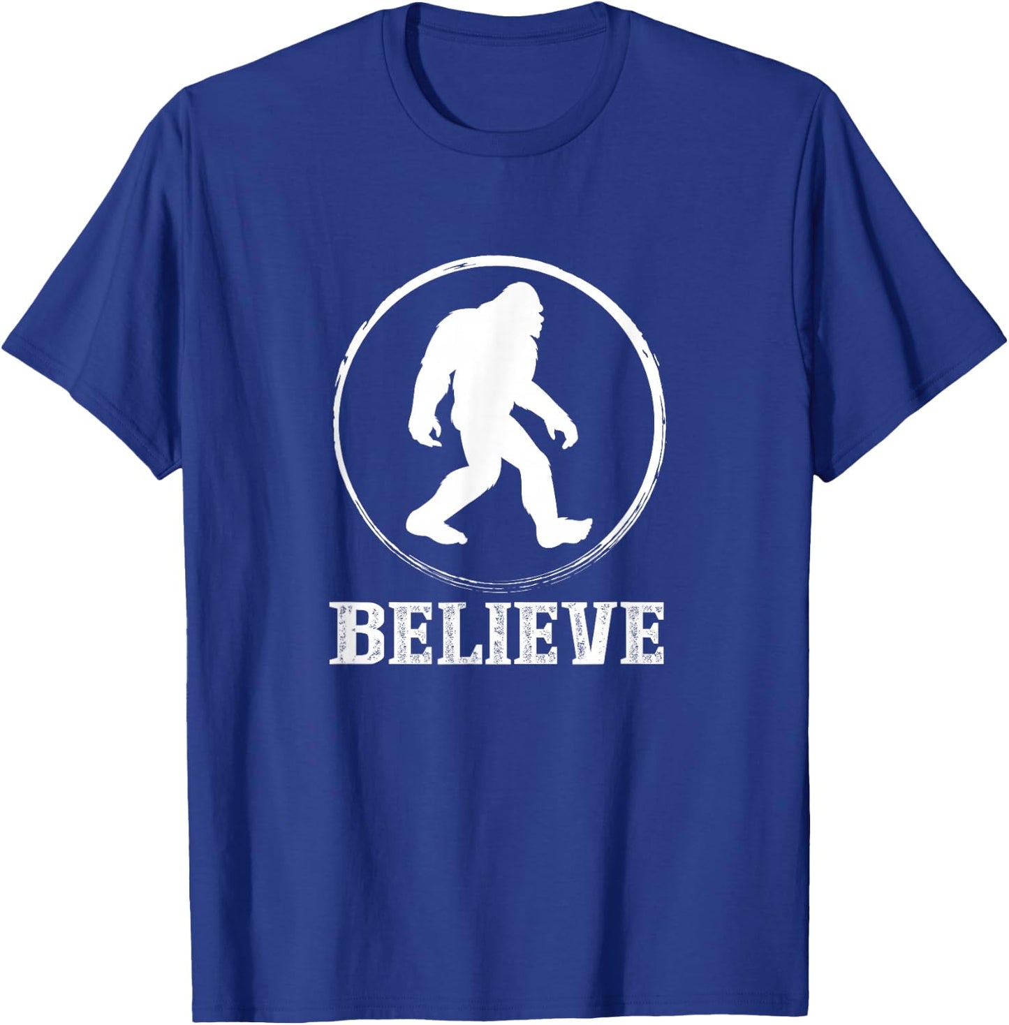 Believe Bigfoot Believer Sasquatch Finding Big Foot T-Shirt - T-Shirt | Royal