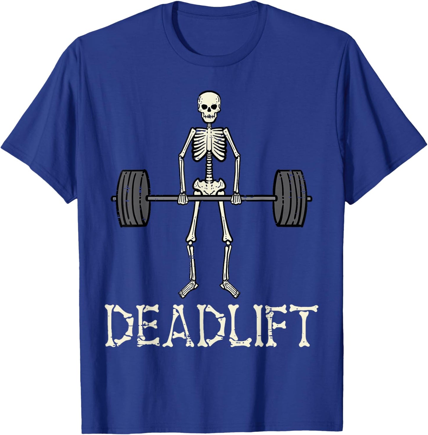 Halloween Deadlift Skeleton Gym Workout Costume Men Women T-Shirt - T-Shirt | Royal