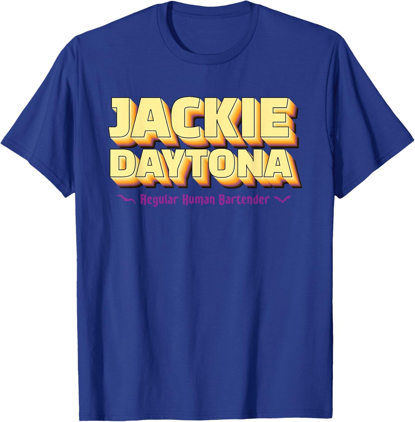 Jackie Daytona Regular Human Bartender Retro Design T-Shirt - T-Shirt | Royal