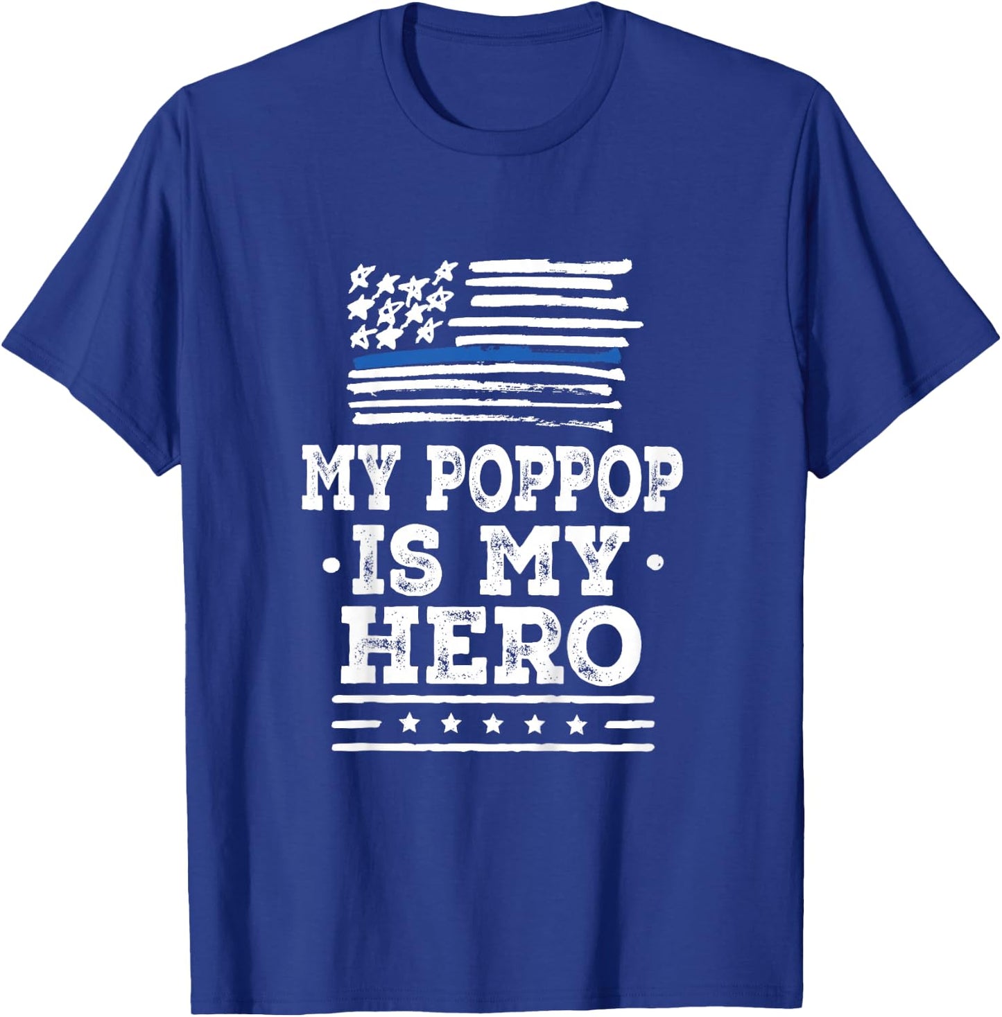 Kids Police Officer PopPop is my Hero T-Shirt - T-Shirt | Royal