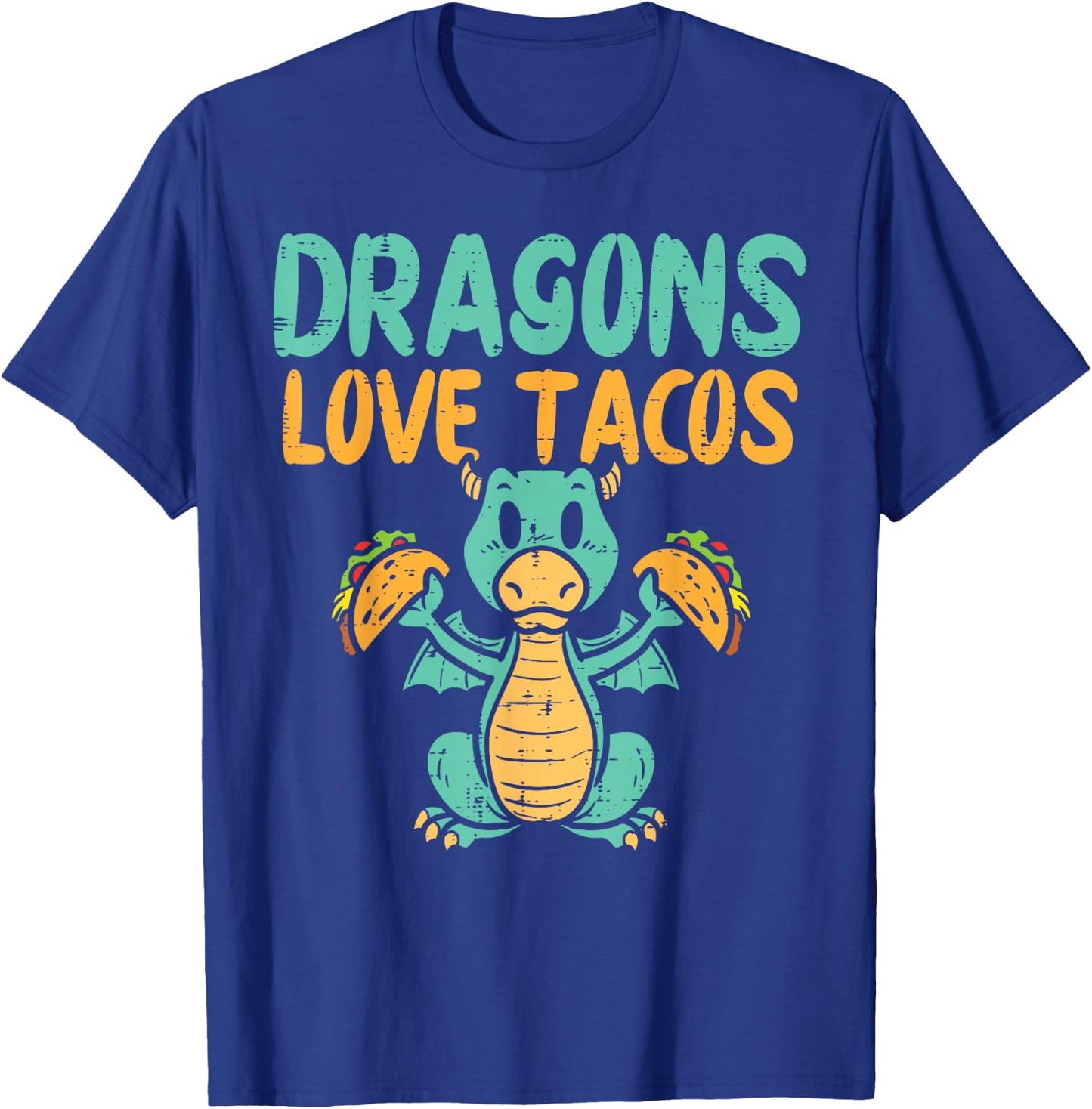 Dragons Love Tacos Cute Cinco De Mayo Mexican Food Kids Boys T-Shirt - T-Shirt | Royal