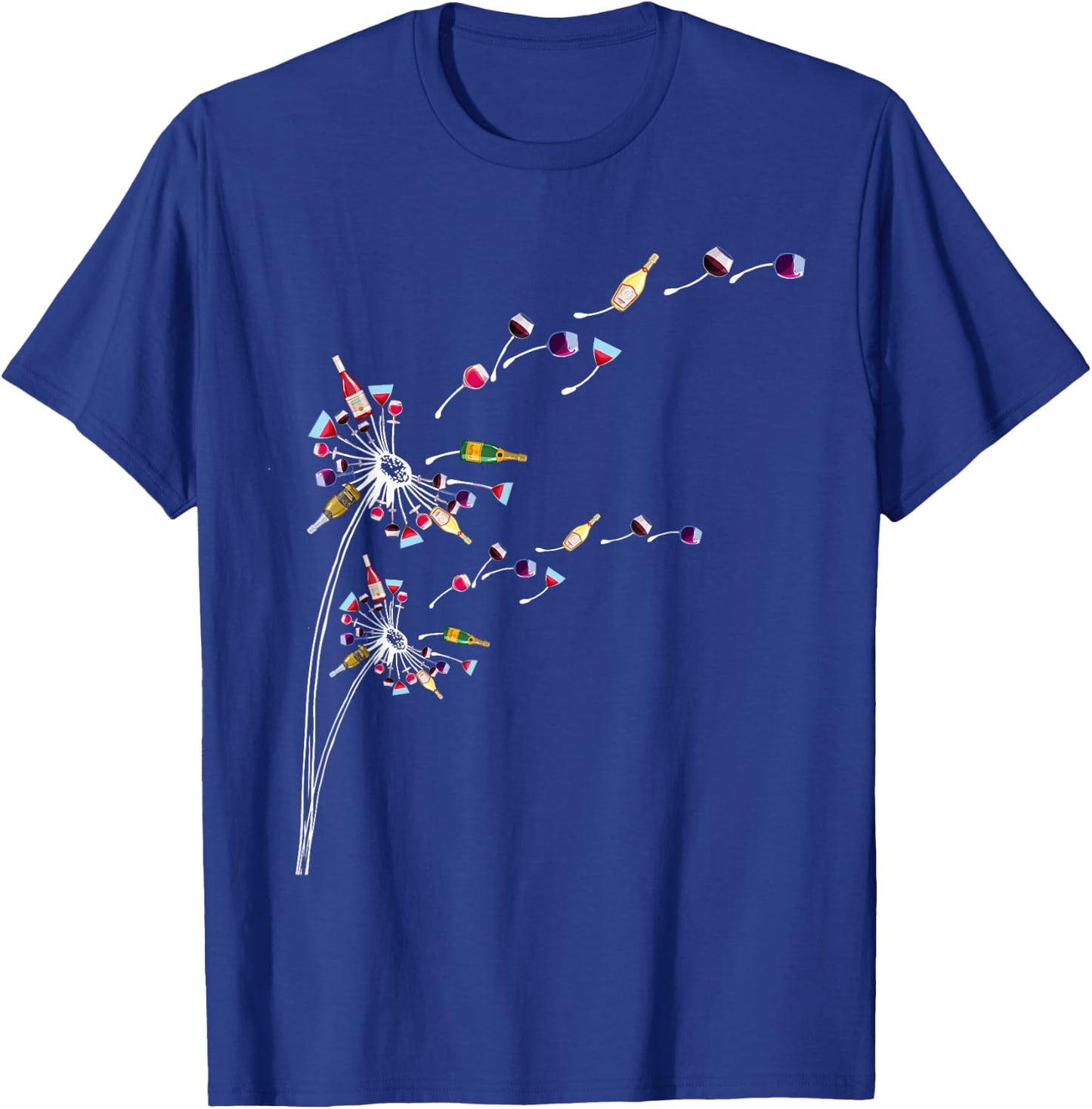 Wine Dandelion Drinking Wine Rosee Wine Lovers Rosee Wine T-Shirt - T-Shirt | Royal