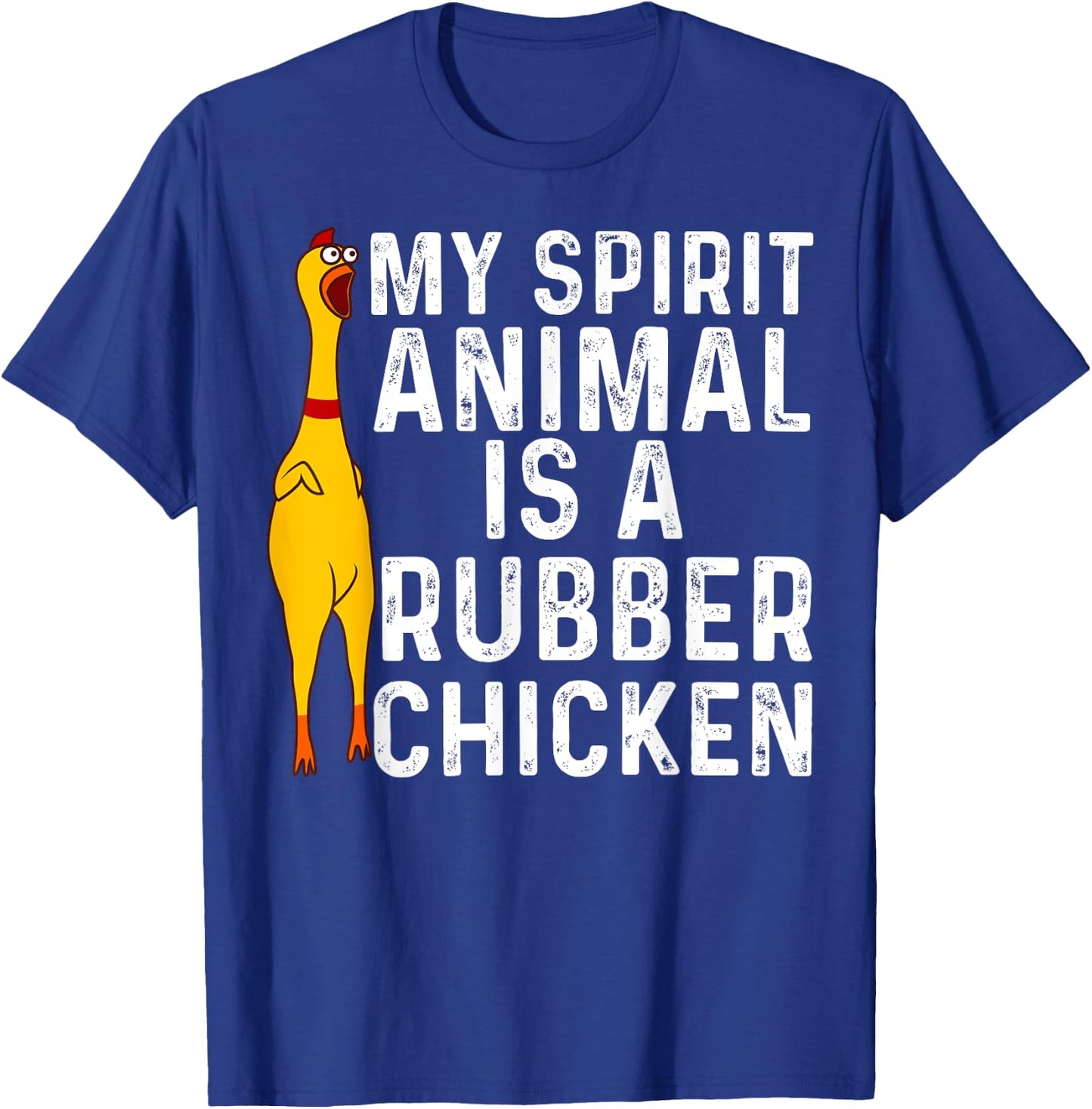 Funny Rubber Chicken Gift Men Women Rubber Chicken Costume T-Shirt - T-Shirt | Royal