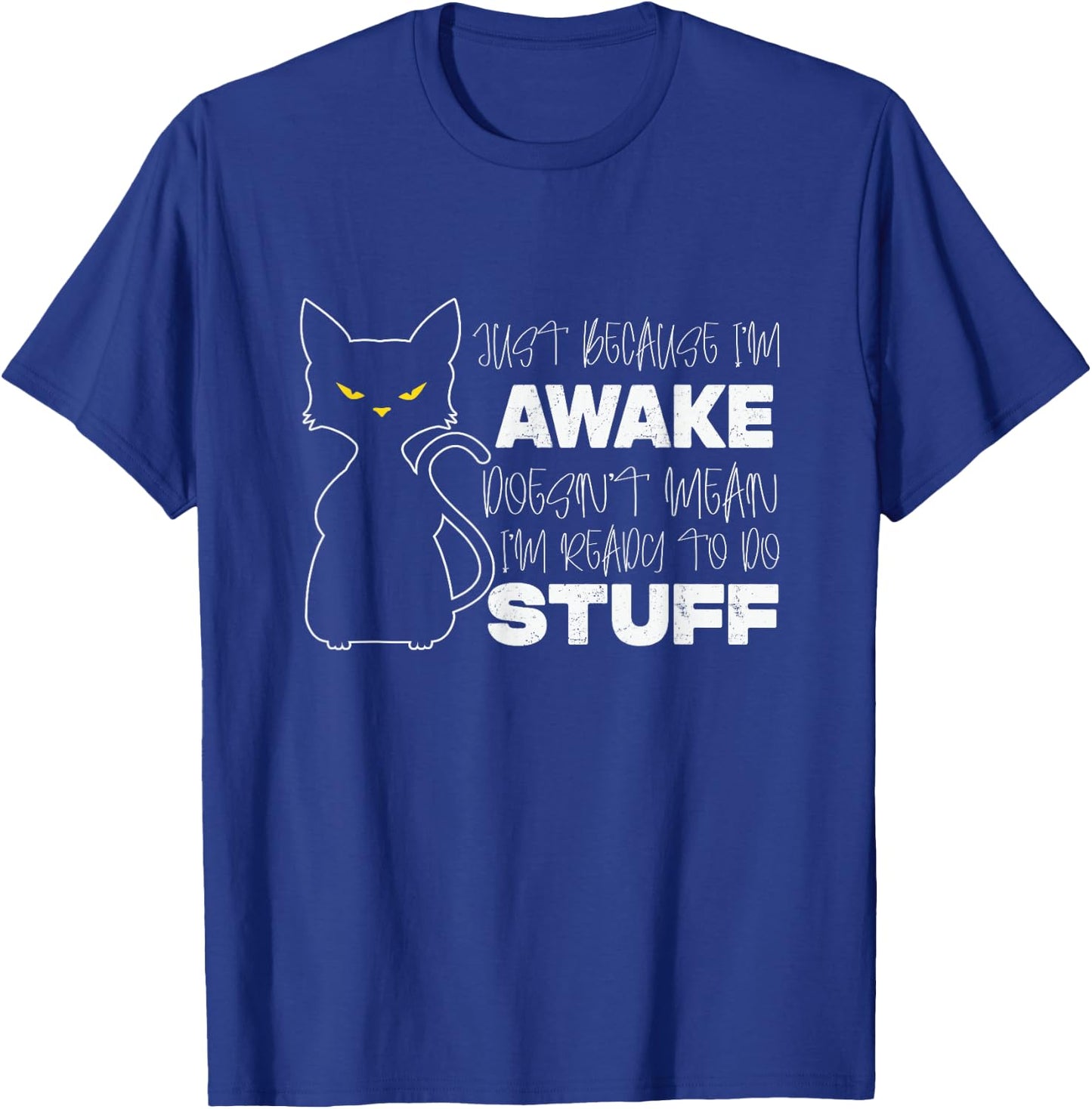 Cat Lover Lazy Graphic Men Girls Boys Kids Cats T-Shirt - T-Shirt | Royal