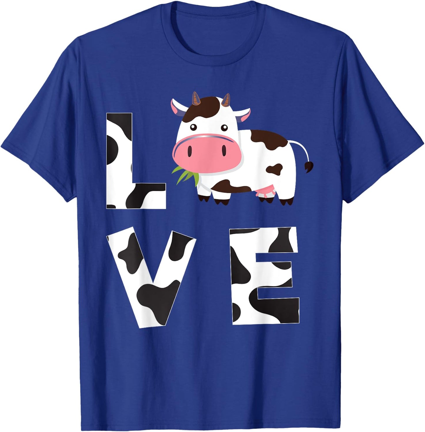 Farmer Farming Cute Farm Animal Lover Kids Gift Love Cow T-Shirt - T-Shirt | Royal