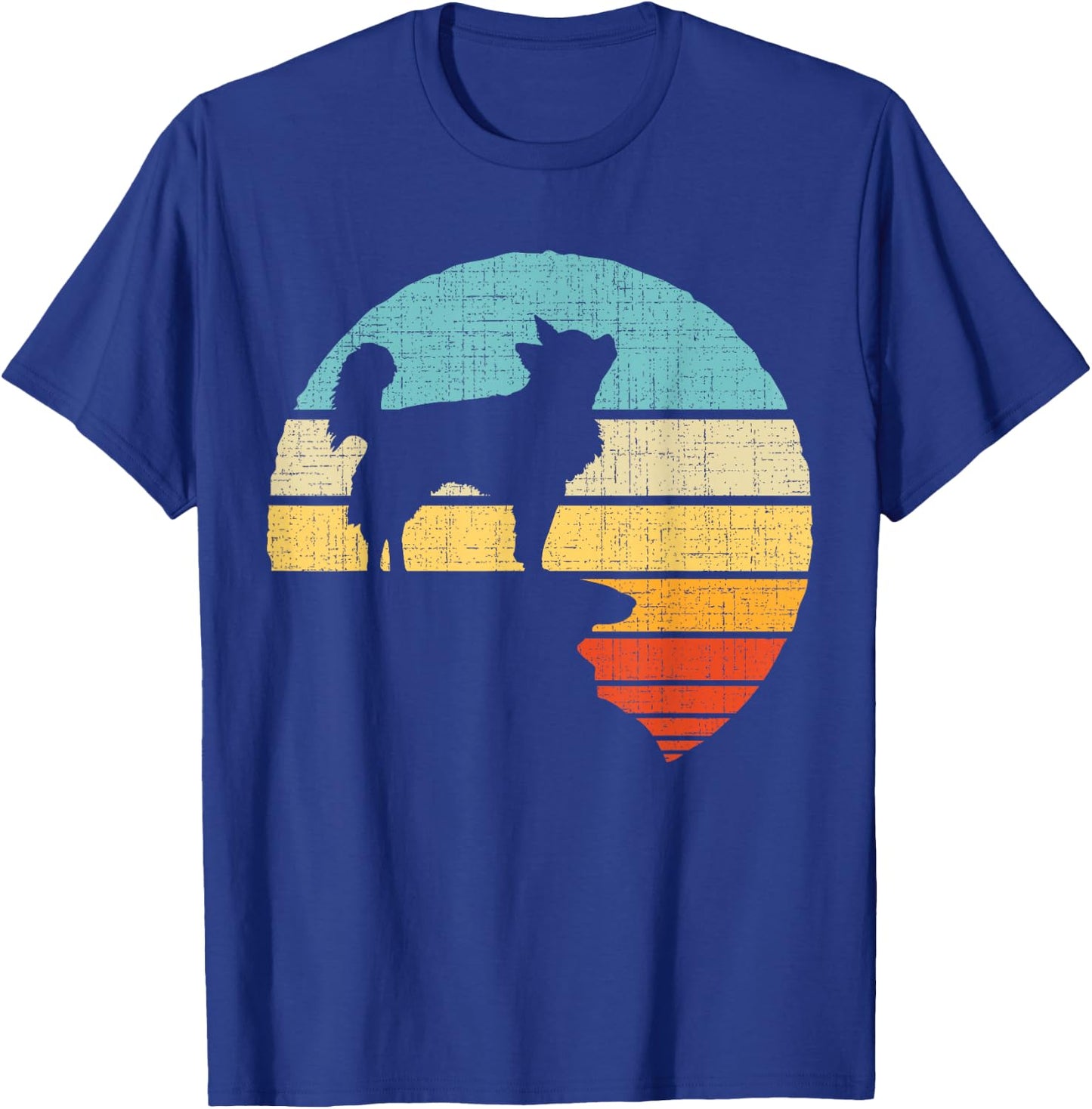 Long Haired Chihuahua Retro Vintage Dog Puppy Owner Men Women Kids T-Shirt - T-Shirt | Royal