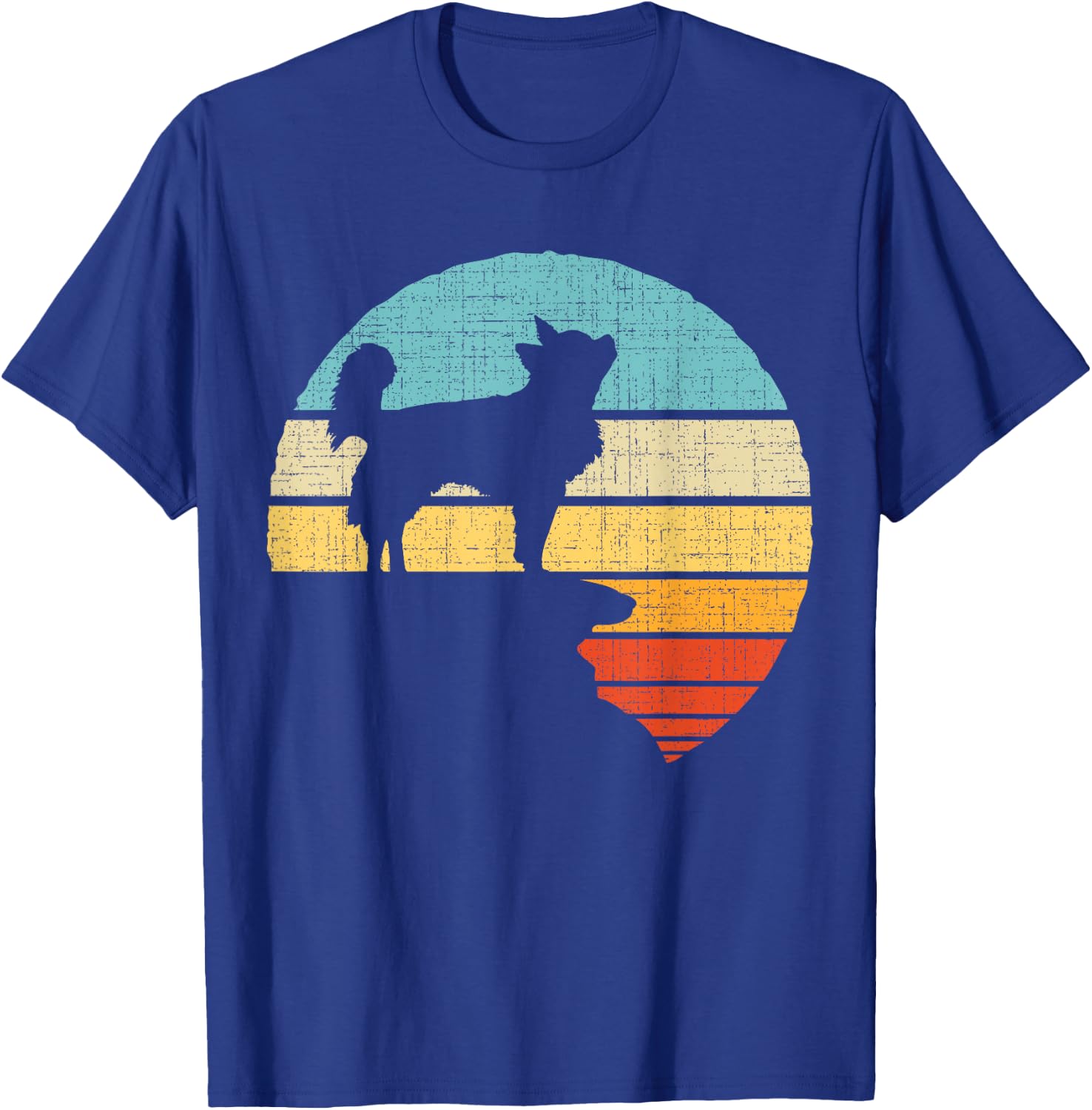 Long Haired Chihuahua Retro Vintage Dog Puppy Owner Men Women Kids T-Shirt - T-Shirt | Royal