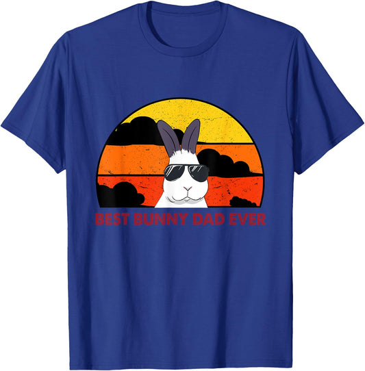 Best Bunny Dad Ever Rabbit Daddy Bunny Father Bunny T-Shirt - T-Shirt | Royal